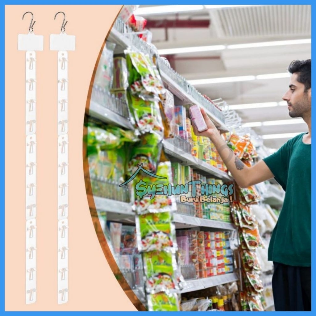 Clip Strip Display Snack/ Gantungan Snack Warung Plastik