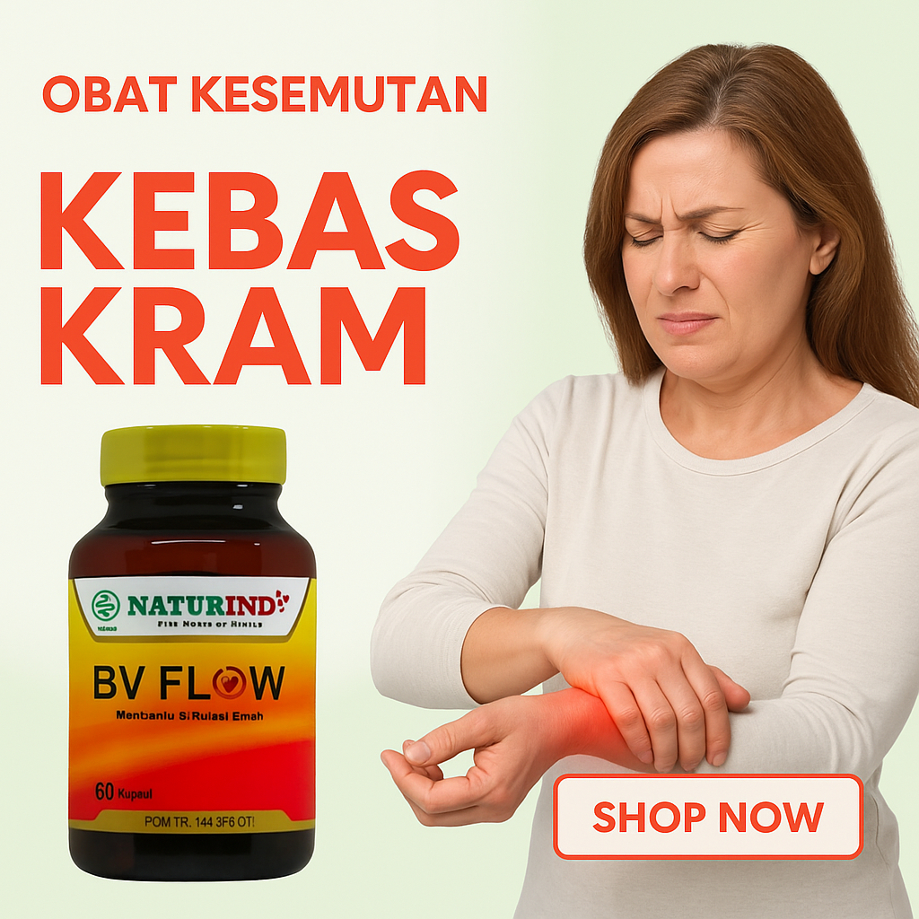 BV FLOW JAMU PELANCAR DARAH PENYUMBATAN PEMBULUH DARAH HERBAL PENGENCER DARAH BEKU