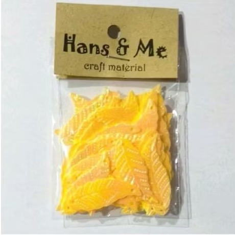 Payet / Manik Daun Ukuran : 28mm Warna : Kuning Gradasi