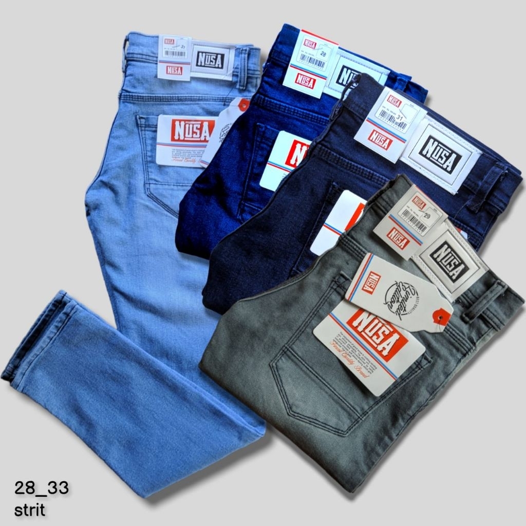celana pria premium slim fit terbaru bahan tebal warna pekat
