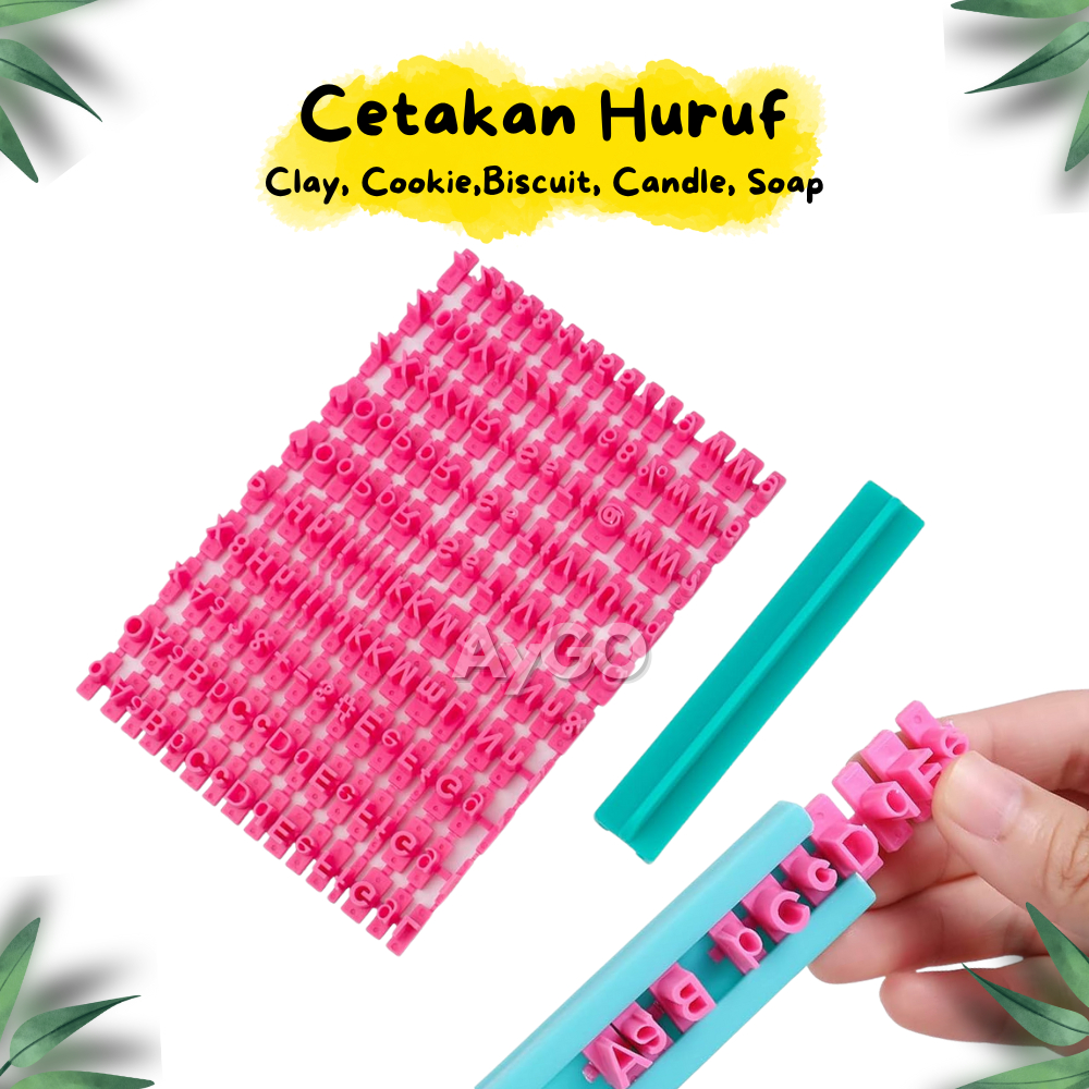 CETAKAN HURUF CLAY / CETAKAN ALPHABET CAKE / CLAY FONDANT