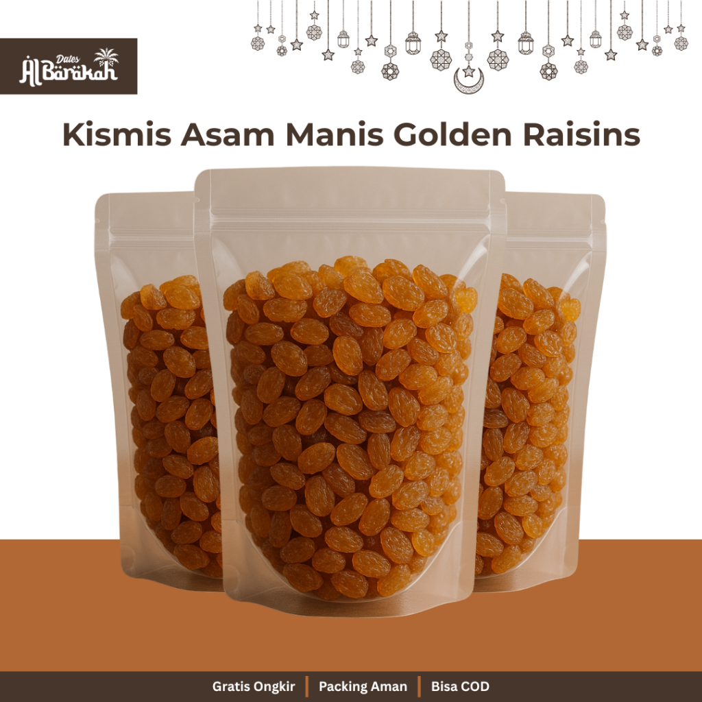 

Kismis Asam Manis Golden Raisin Cemilan Arab Oleh Oleh Haji dan Umroh Original Kualitas Premium
