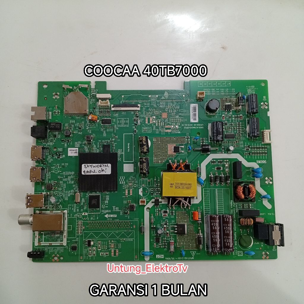 MB TV COOCAA 40TB7000 MAINBOARD-MOTHERBOARD-MODUL MESIN TV COOCAA 40TB7000