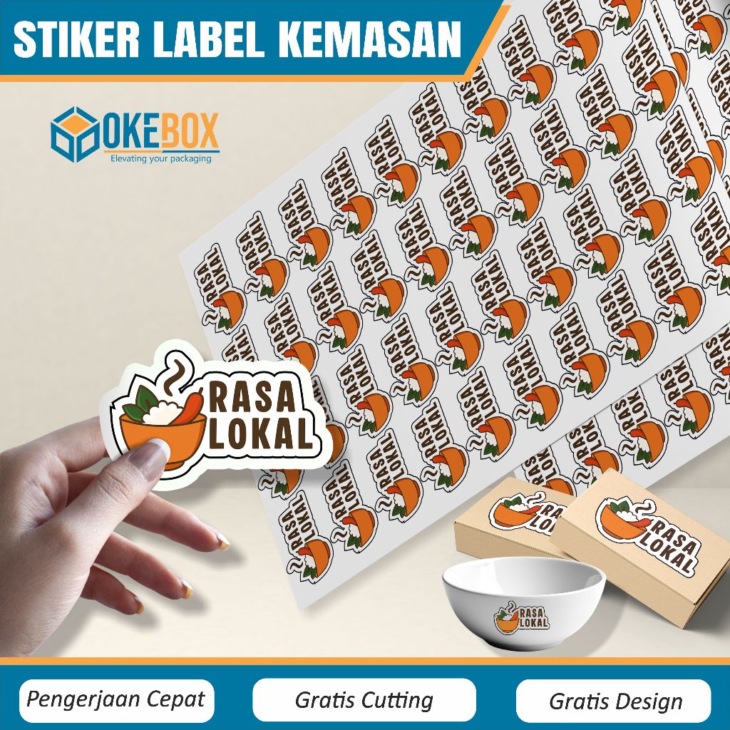 

Sricker stiker setiker label makanan custom harga murah aesthetic jualan kecil keren stiker vinyl transparan sv 10