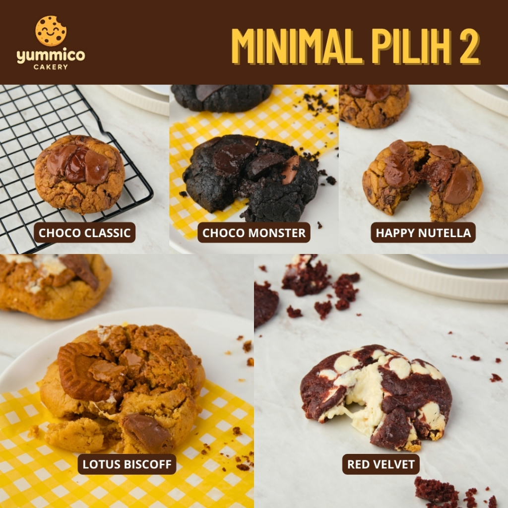 

Soft Cookies - Classic, Monster Choco, Nutella, Red Velvet, Biscoff - Yummico