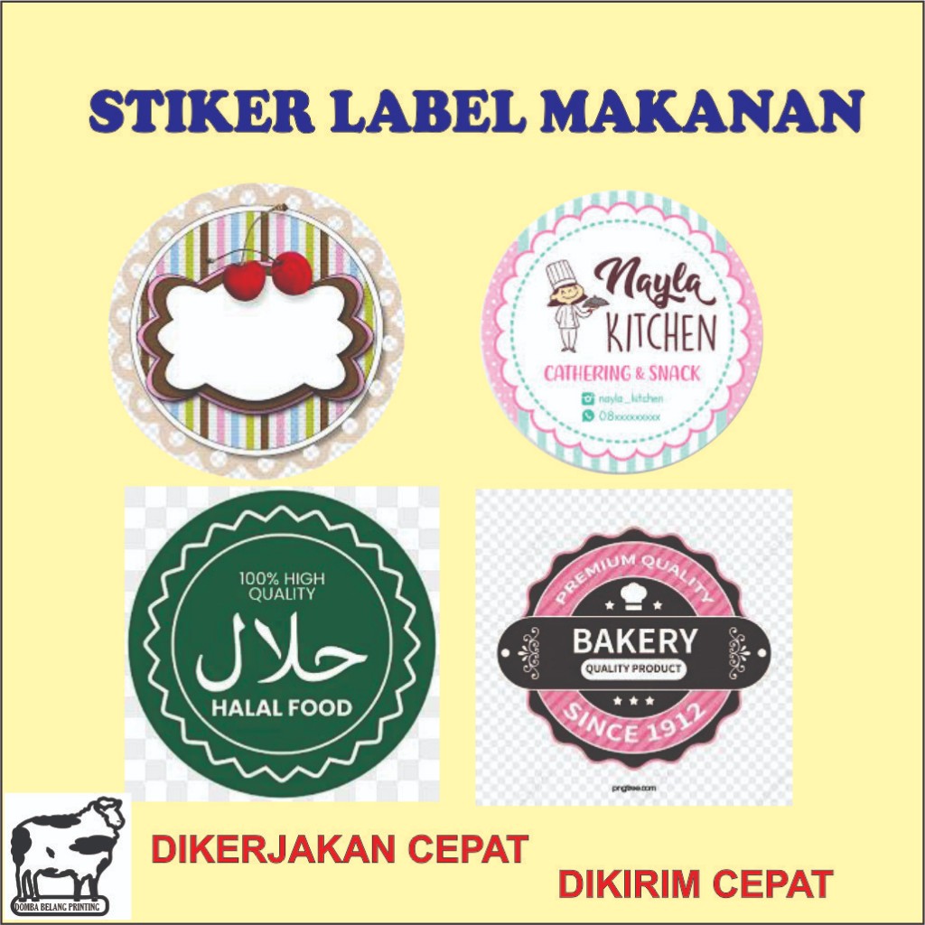 

Stiker Label Makanan | label Stiker Chromo | Label Toples Kemasan Makanan Minuman