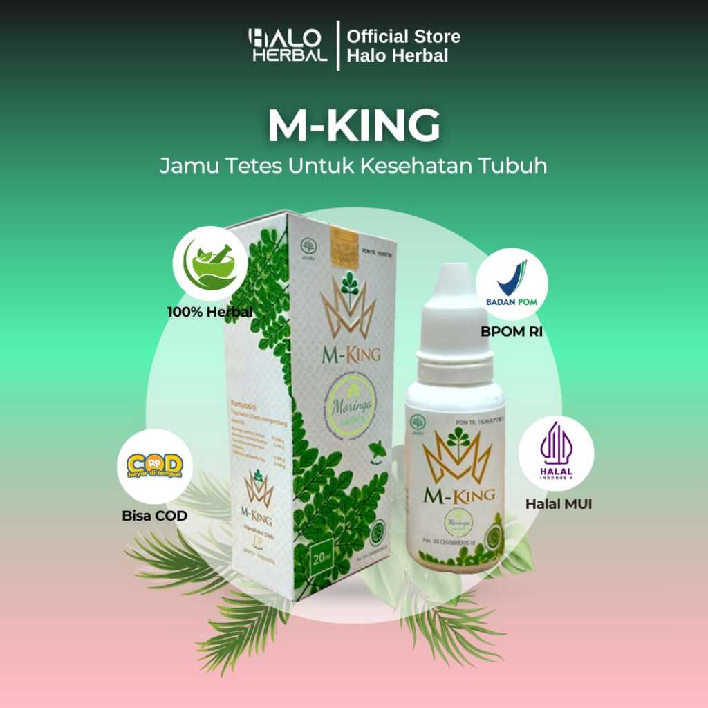 M-KING Jamu Tetes Herbal Original Untuk Berbagai Macam Penyakit BPOM Halal MUI Moringa King
