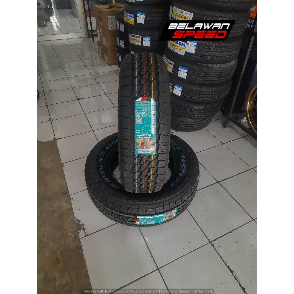 BAN MOBIL TUBLES KEMBANG SEMI OFFROAD MERK BRIDGESTONE DUELER A/T UKURAN 215 70 R16 RING 16 UNTUK  X