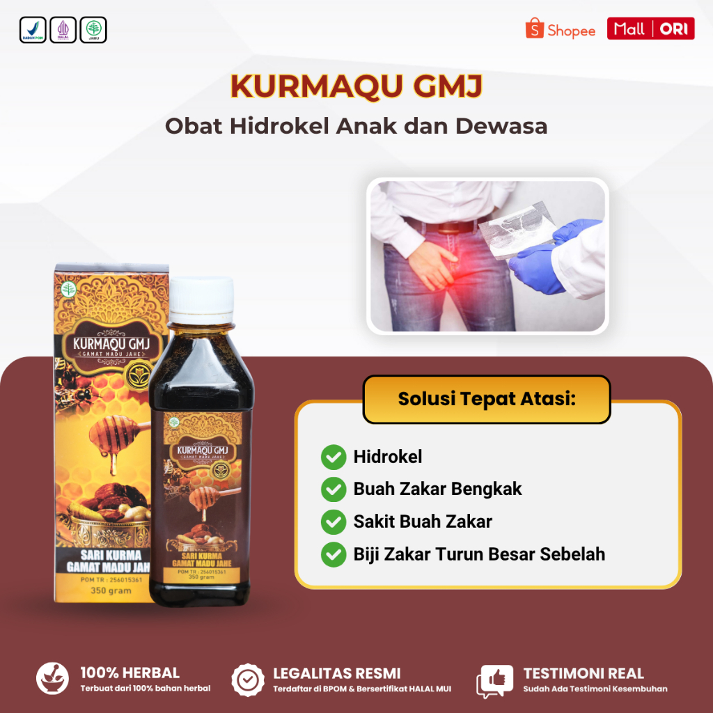 Obat Hidrokel, Buah Zakar Bengkak, Biji Zakar Turun Besar Sebelah, Sakit Buah Zakar, Kurmaqu
