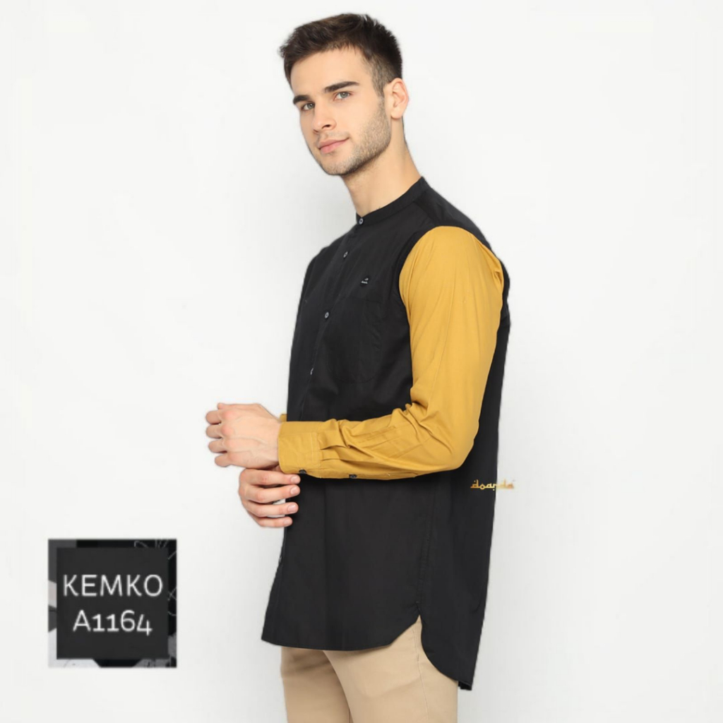 Doanda Baju Koko Pria Dewasa Lengan Panjang Kemeja Muslim Katun