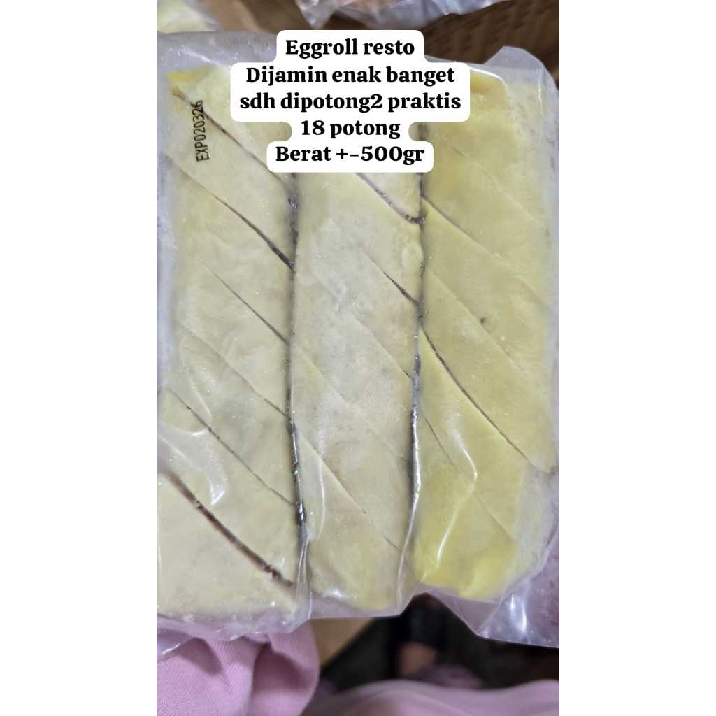 

Egg chicken roll ala resto potong 18pcs berat 500g frozen