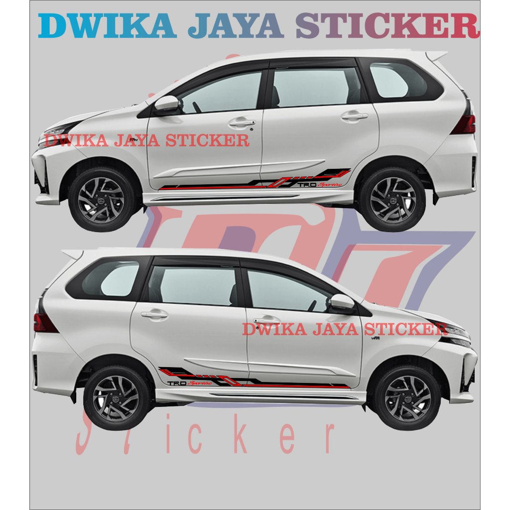 STICKER CUTTING VINYL STIKER TRD SPORTIVO sticker mobil AVANZA XENIA INOVA