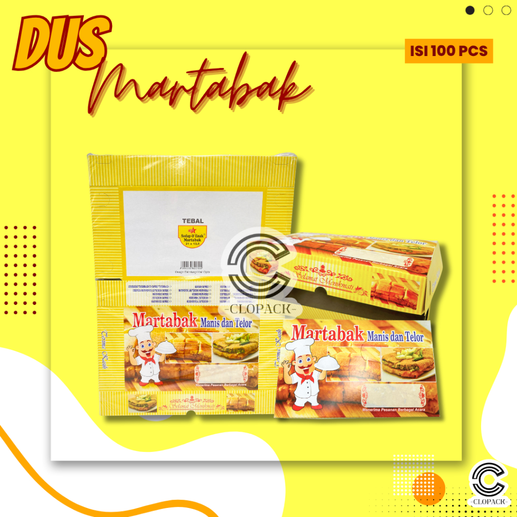 

[100PCS] DUS MARTABAK / KOTAK DUS MARTABAK 21X13,5 CM