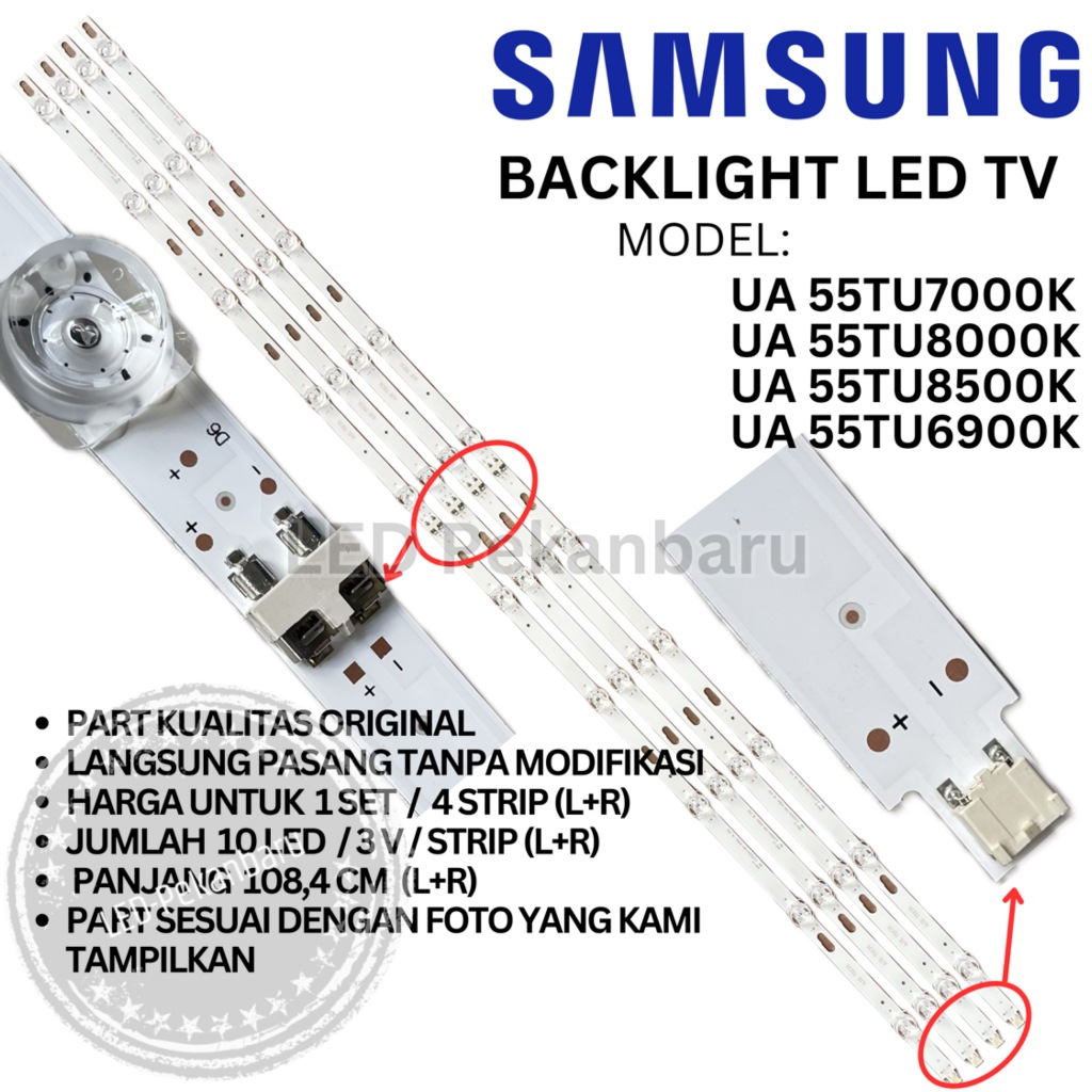 BACKLIGHT LED TV SAMSUNG 55 INC UA55TU7000K UA55TU8000K UA55TU8500K UA55TU6900K UA 55TU7000K 55TU800
