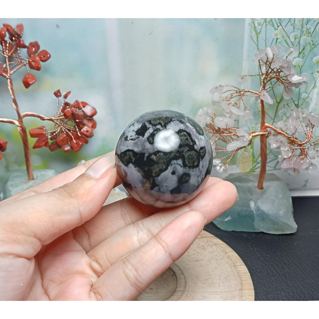 Natural Indigo Gabbro Sphere (3)