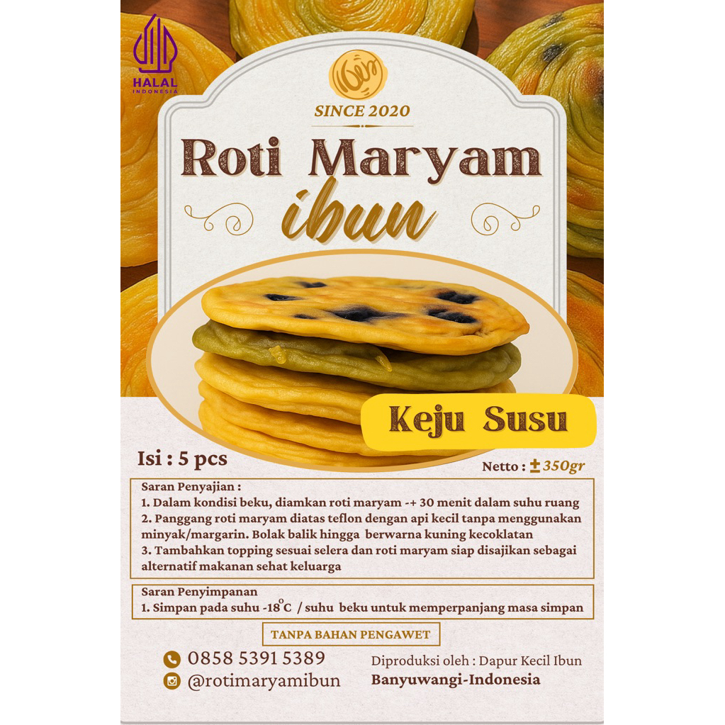 

ROTI MARYAM IBUN KEJU SUSU