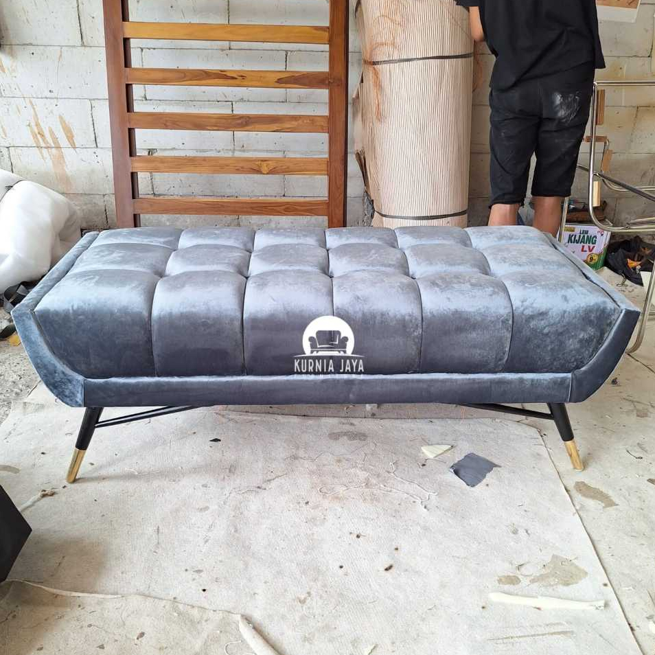 (Kurnia Jaya Furniture) Sofa Puff Bench / Stool Panjang Minimalis