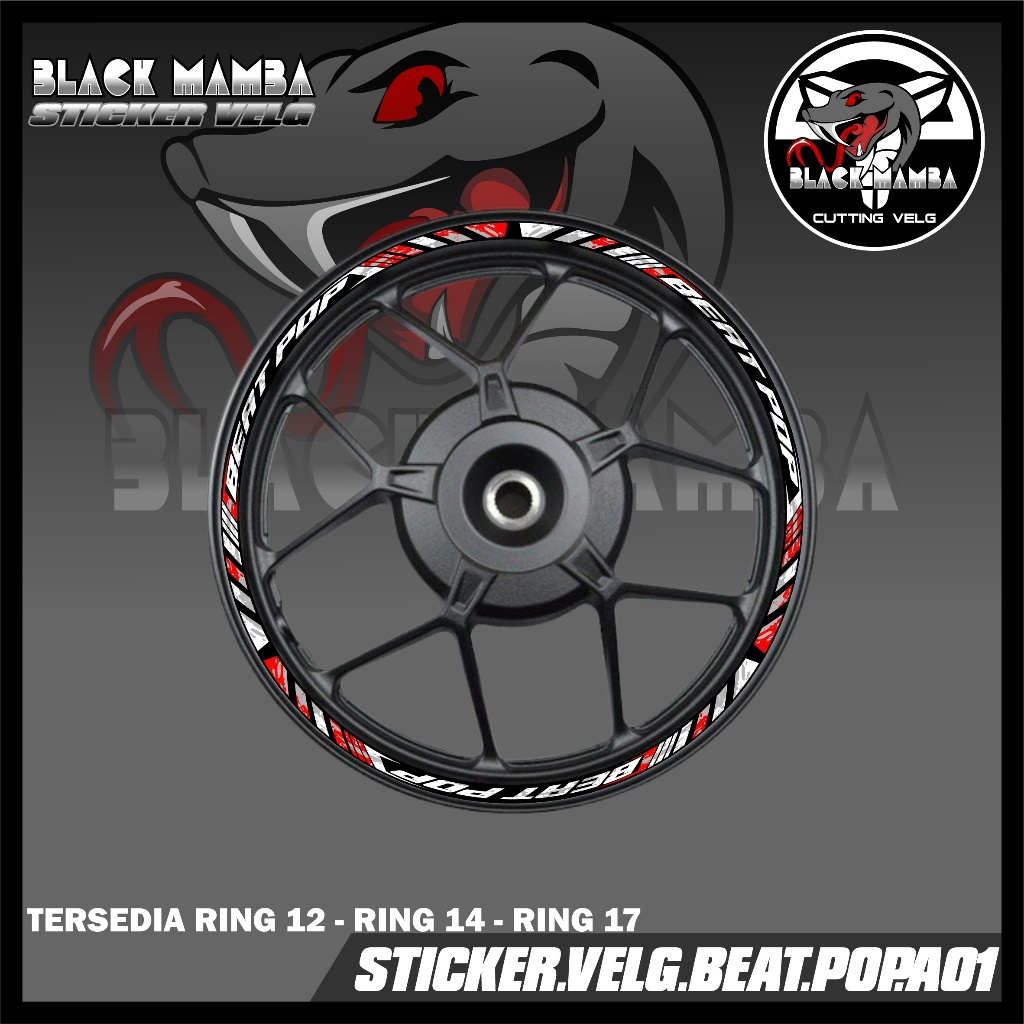 STICKER VELG BEAT POP  - STIKER LIS LIST VARIASI BAN/VELG HONDA BEAT POP A01