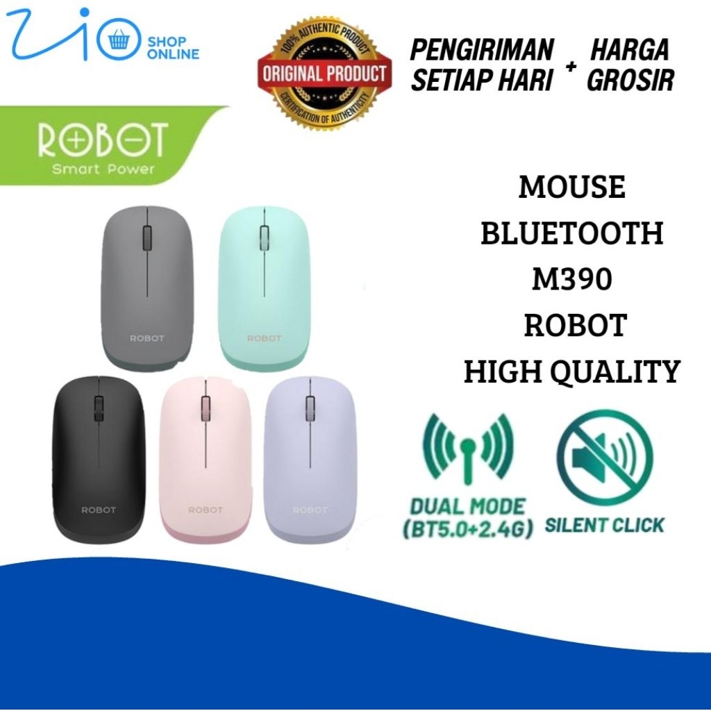 ROBOT M390 Mouse Bluetooth + Wireless / M390 Mouse Silent Click
