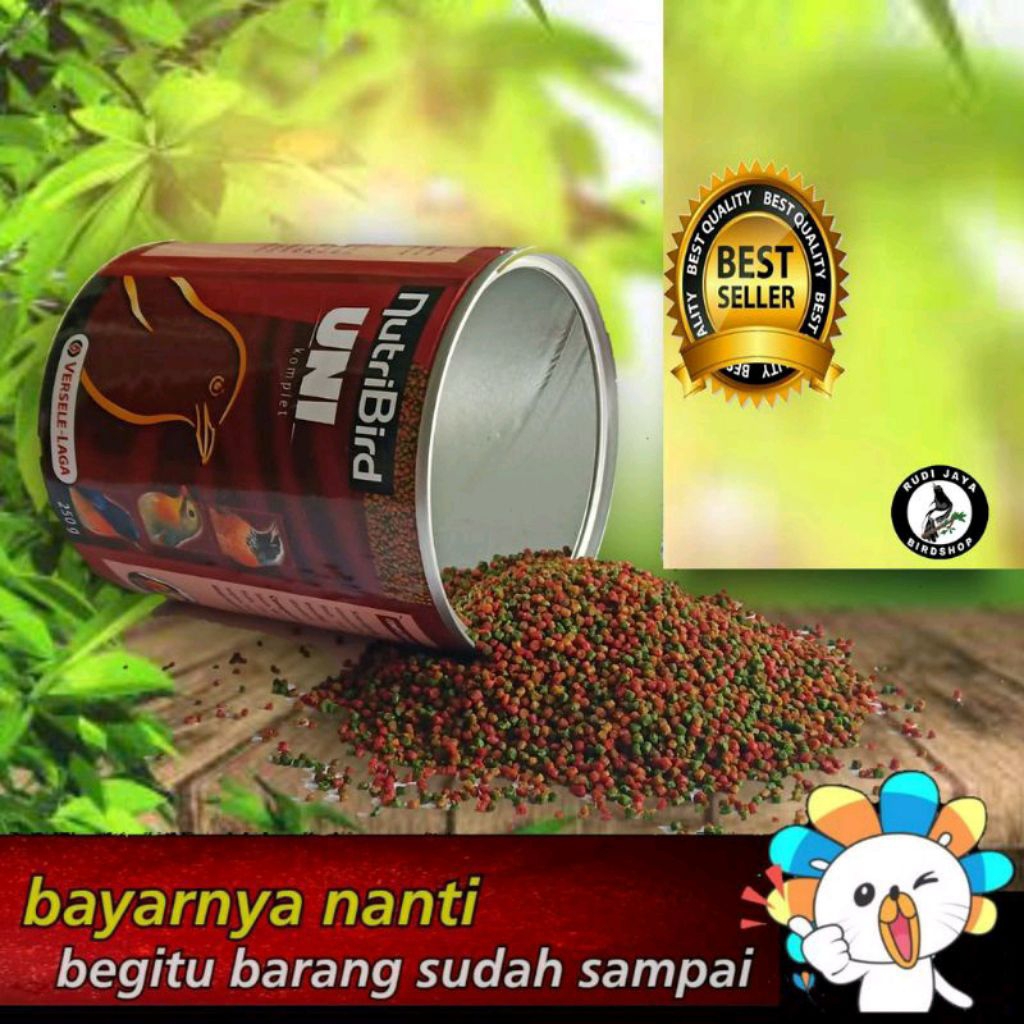 NutriBird Uni Pakan Pleci Ciblek Konin Gacor dan Burung Kecil Lainnya per kaleng