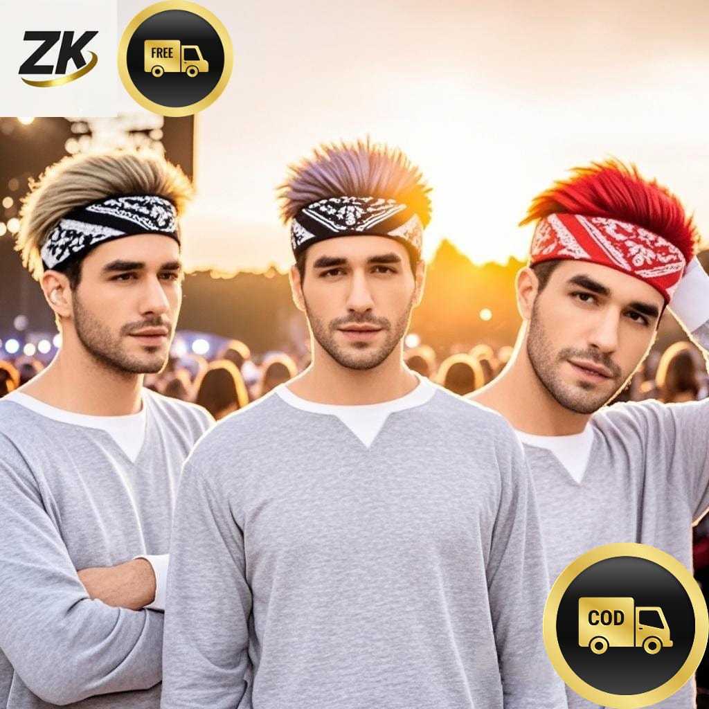 TopiUdeng Rambut Model Paisley Premium Udeng Rambut Palsu Pria