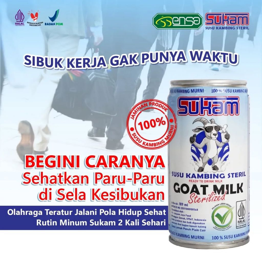 

Susu kambing murni cair sukam steril