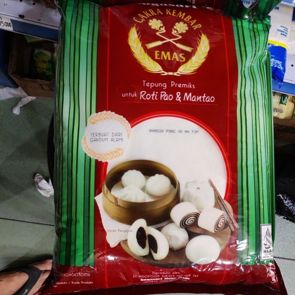 

Tepung cakra kembar emas manto pao @5kg