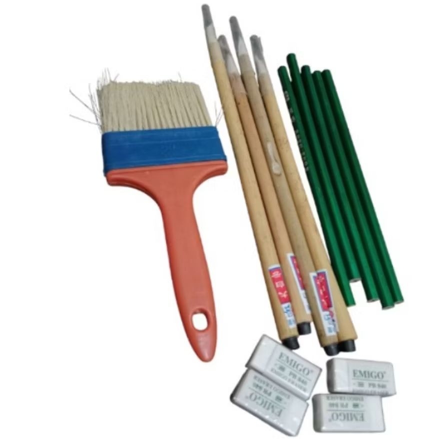 

kuas lukis kaligraphy / mopit 4pcs / kuas cat , pensil 5 pcs,penghapus emigo 4pcs