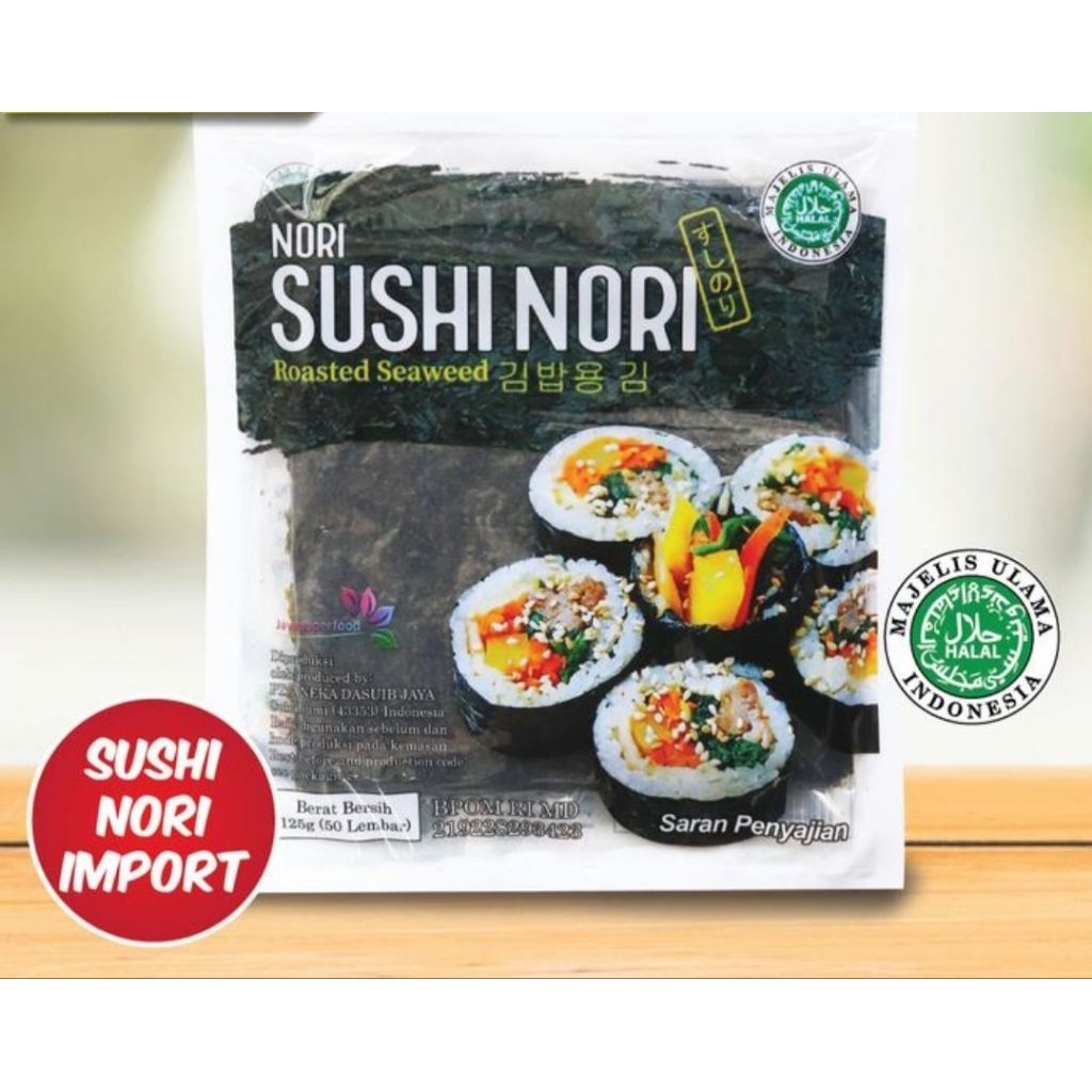 

Sushi Nori Roasted Seaweed Rumput Laut Panggang isi 50lembar