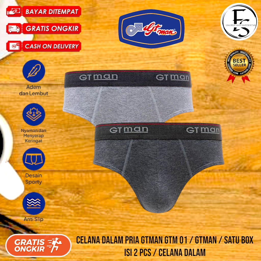 CELANA DALAM PRIA GTMAN GTM 01/ GTMAN/ SATU BOX ISI 2 PCS/CELANA DALAM PRIA DEWASA GTMAN KOTAK MERAH
