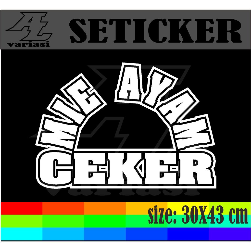 

CUTTING STIKER TEMPELAN NAMA JUALAN MIE AYAM CEKER DENGAN UKURAN 43X30 CM DENGAN VARIAIS BOLONG BAGUS