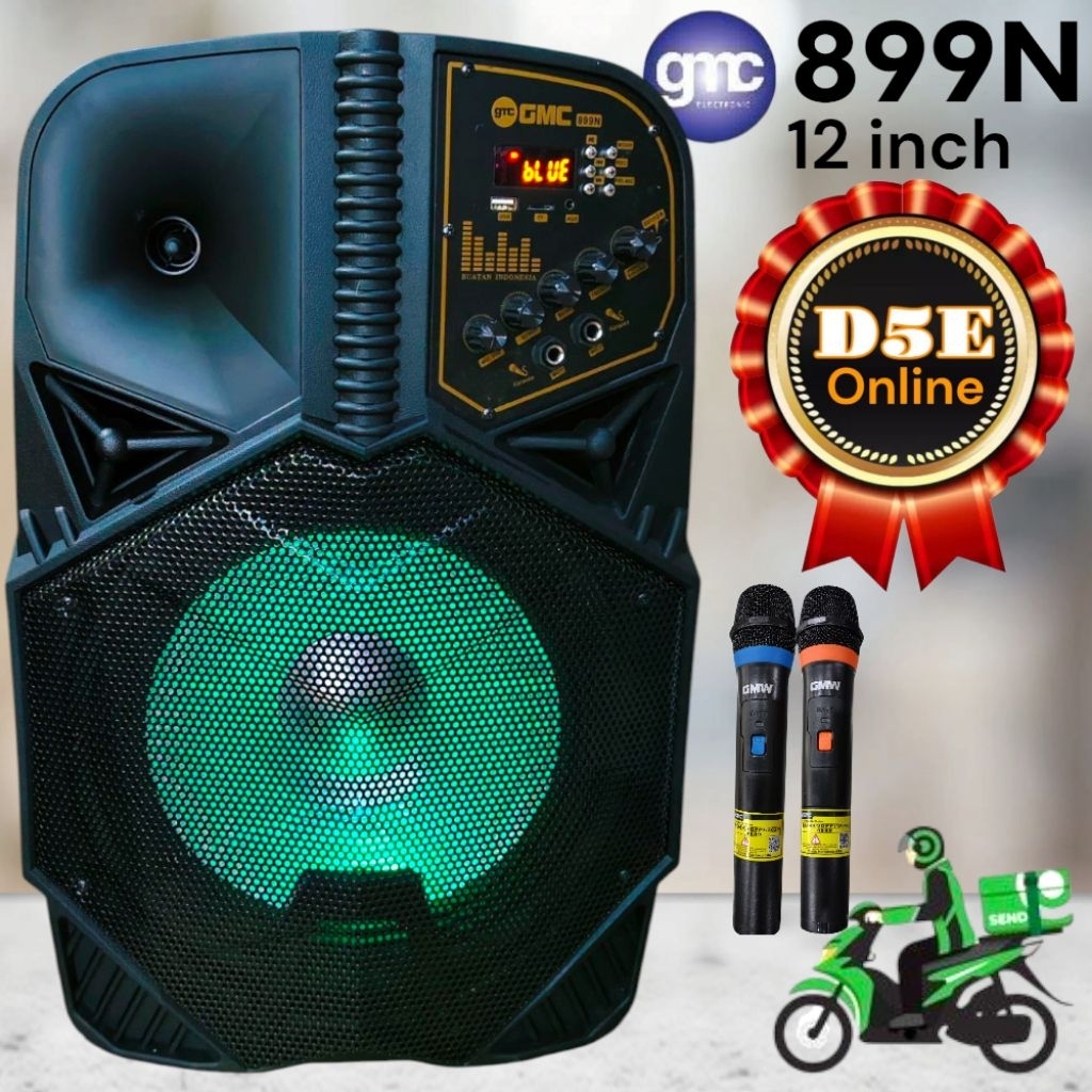 speaker GMC 899N 2mic 12inch kirim instan garansi