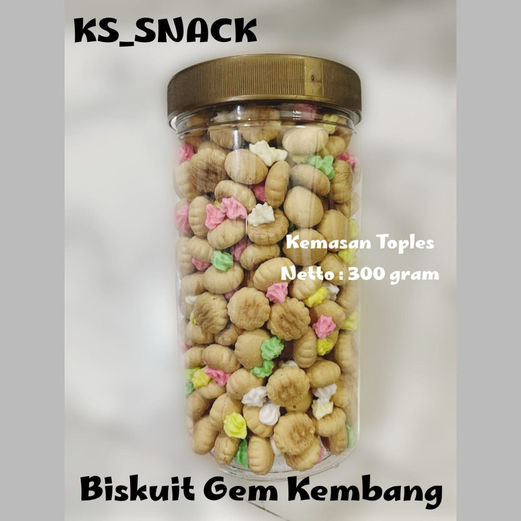 

KS_SNACK BISKUIT GEM KEMBANG CEMILAN ENAK KEMASAN TOPLES 1000ml