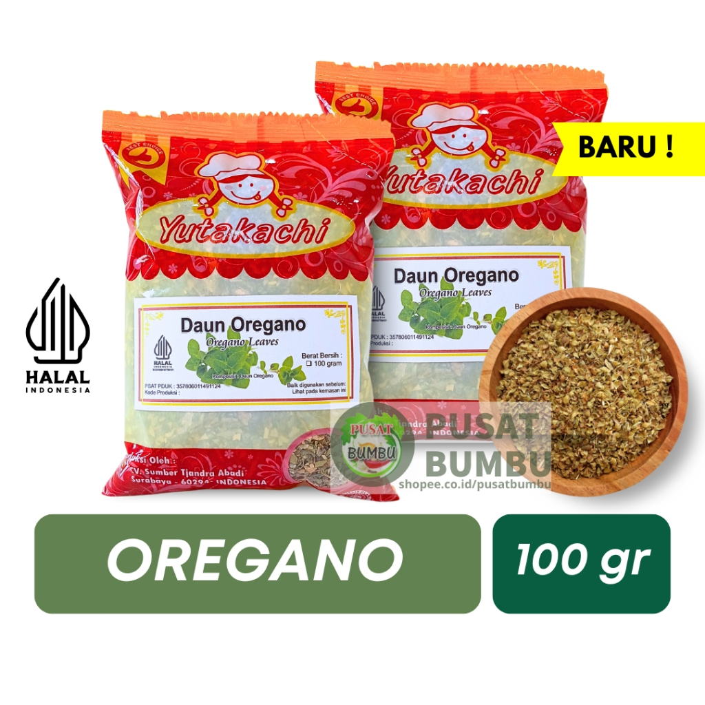 

Oregano 100 gr (Grade A) Yutakachi / Oregano Flake/ Pusat Bumbu
