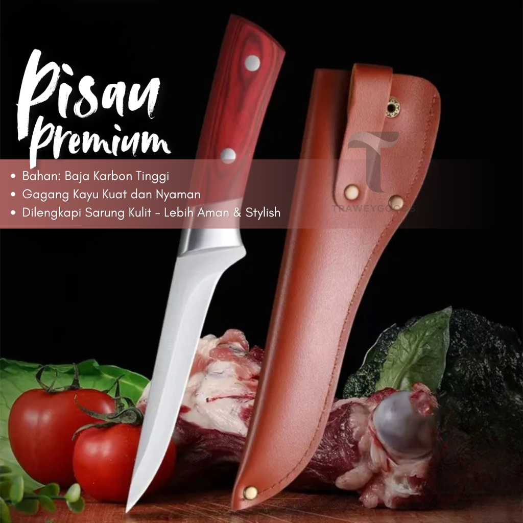 [TG] Pisau daging pisau koki jepang super tajam dengan sarung