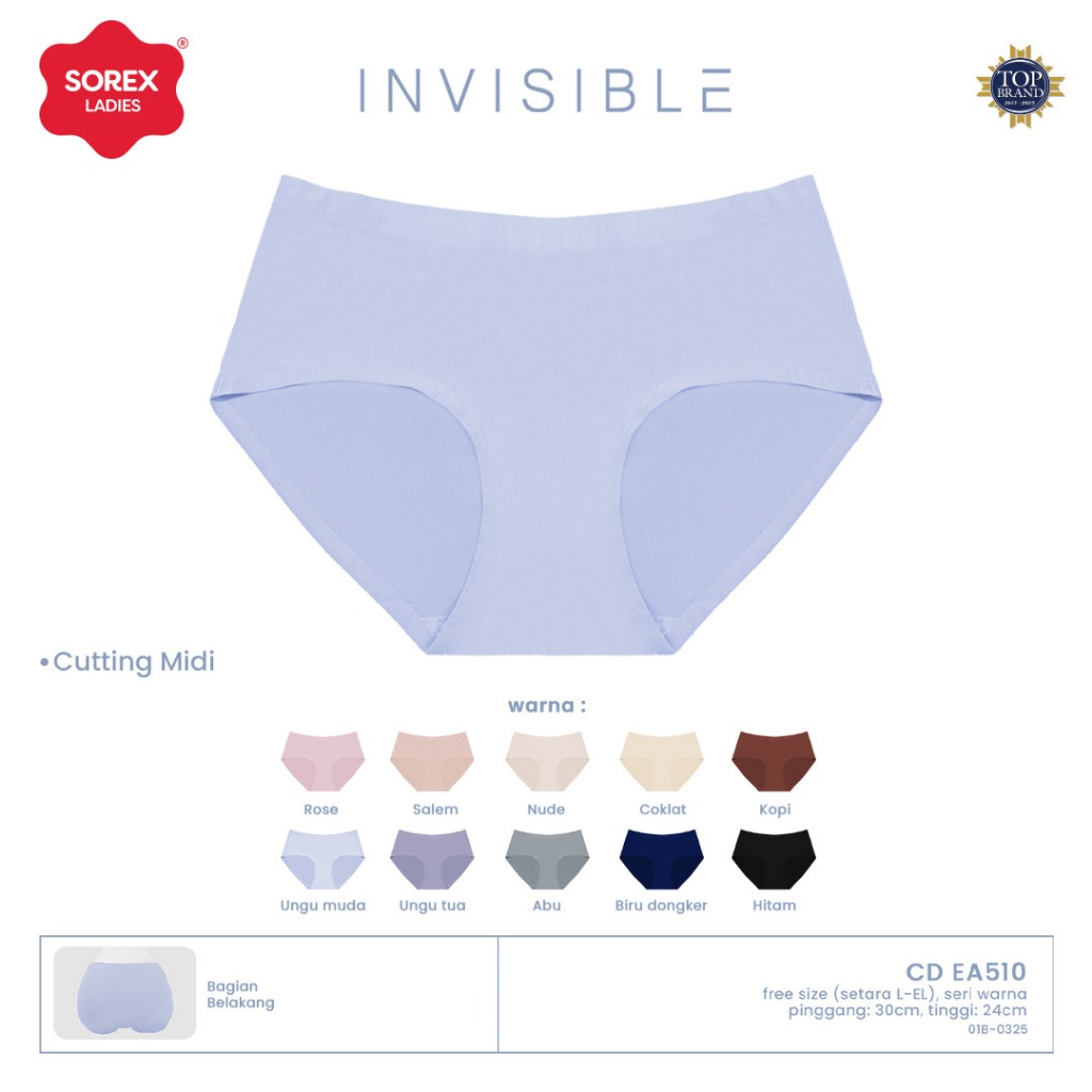 3 PC Invisible Sorex Celana Dalam Wanita CD Sorex Seamless Panty Premium EA 510 Bisa melar & Ada lap