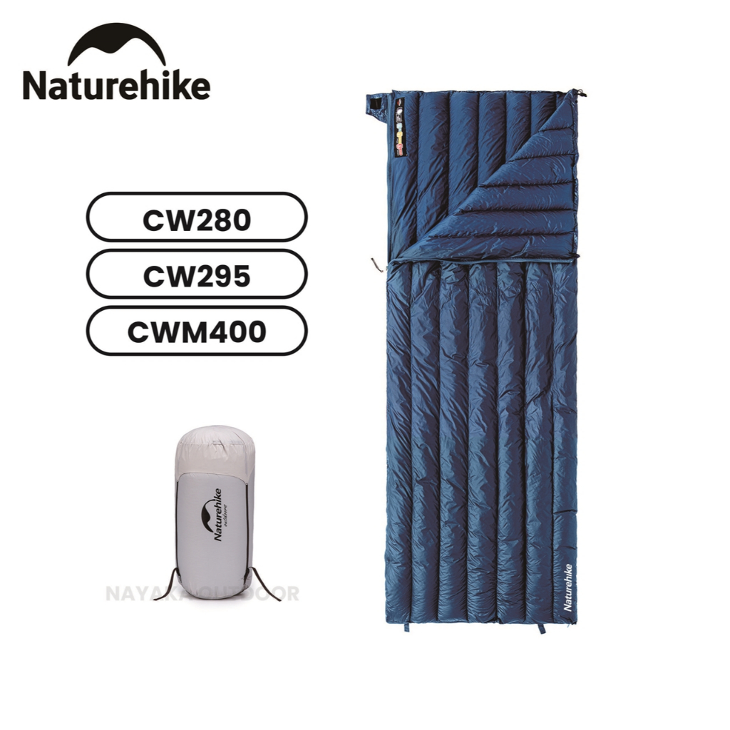 Sleeping Bag Ultralight Naturehike CW280 CW295 CWM400 Kantong Tidur Camping Tebal Hangat Duck Down