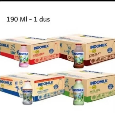 

Indomilk UHT Botol 190ml ( 1 karton) isi 24 botol