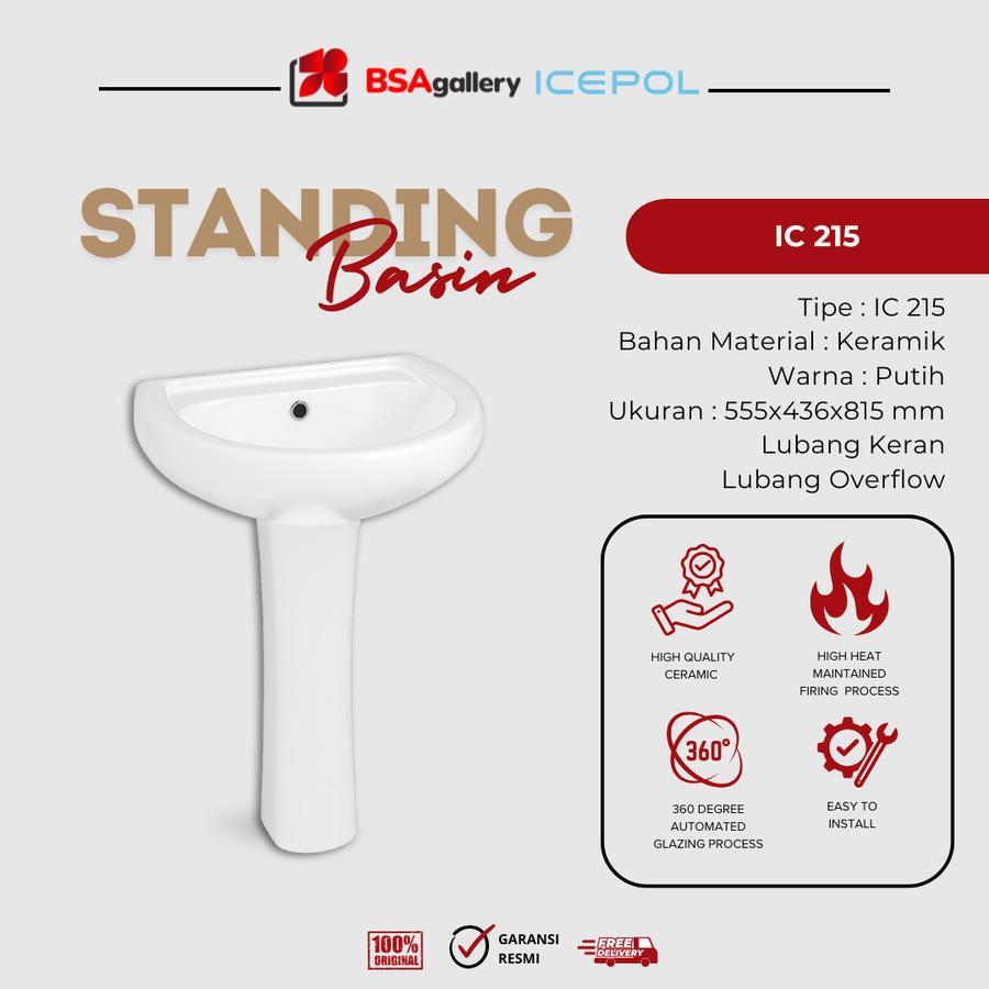 WASTAFEL KAKI / PEDESTAL LAVATORY / WASHTAFEL BASIN MINIMALIS ICEPOL