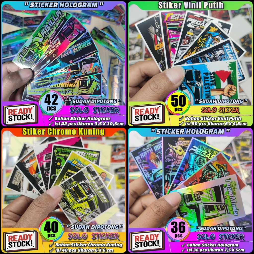 

50/42/40/36 PCS STICKER PACK STIKER BUS MANIA - HOLOGRAM STIKER BIS STIKER AESTHETIC LAPTOP KOPER