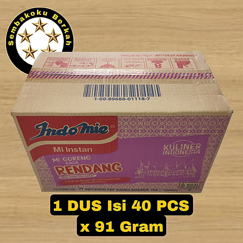 

Indomie Mi Instan Goreng Rendang 1 DUS Isi 40 PCS