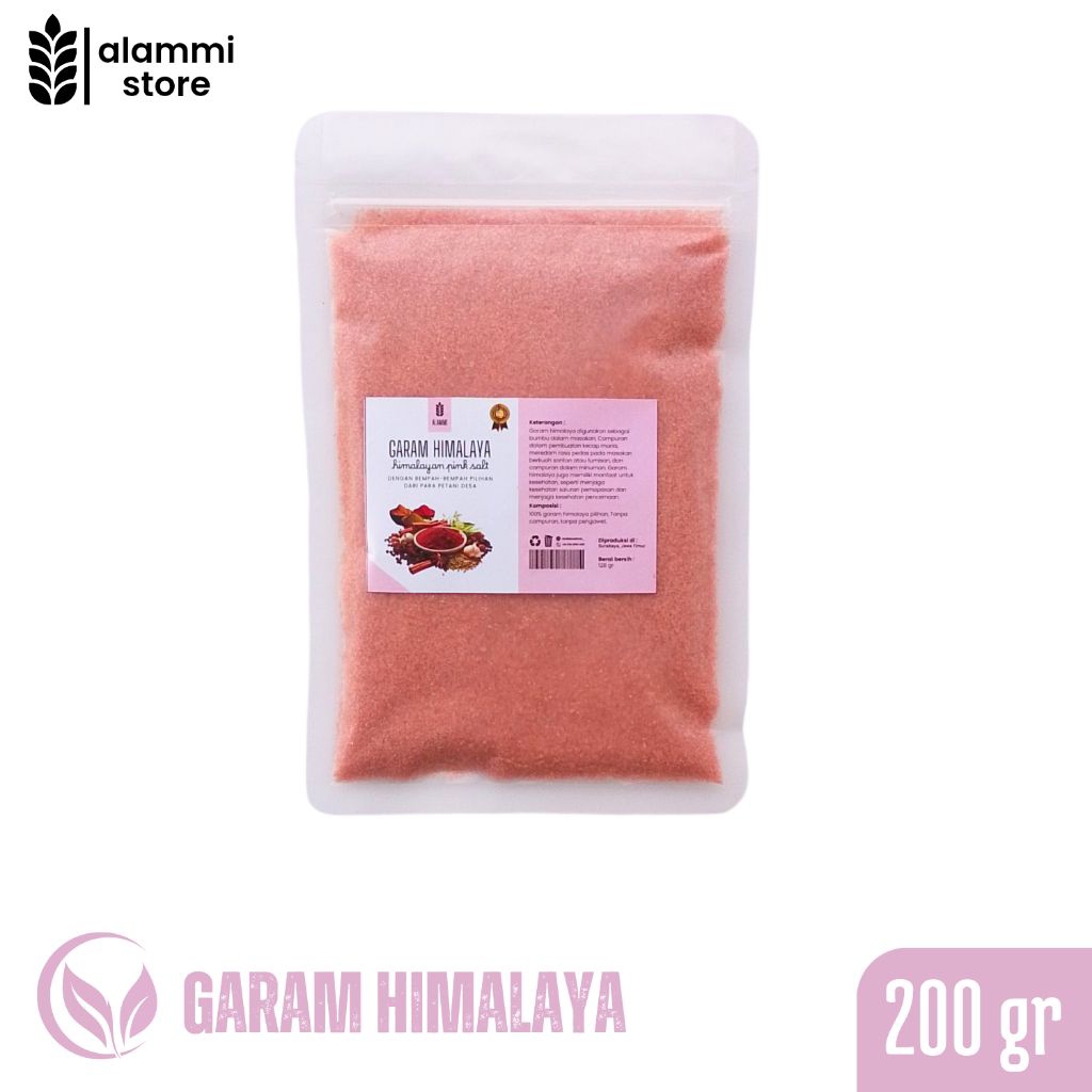 

Garam Himalaya Himalayan pink salt 200 gr Tanpa Pengawet Tanpa Campuran Tanpa Msg Rempah - Rempah spice Powder
