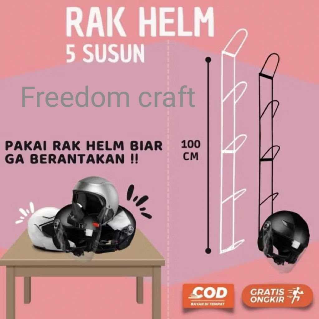 Rak helm dinding serbaguna tempel/Rak helm susun