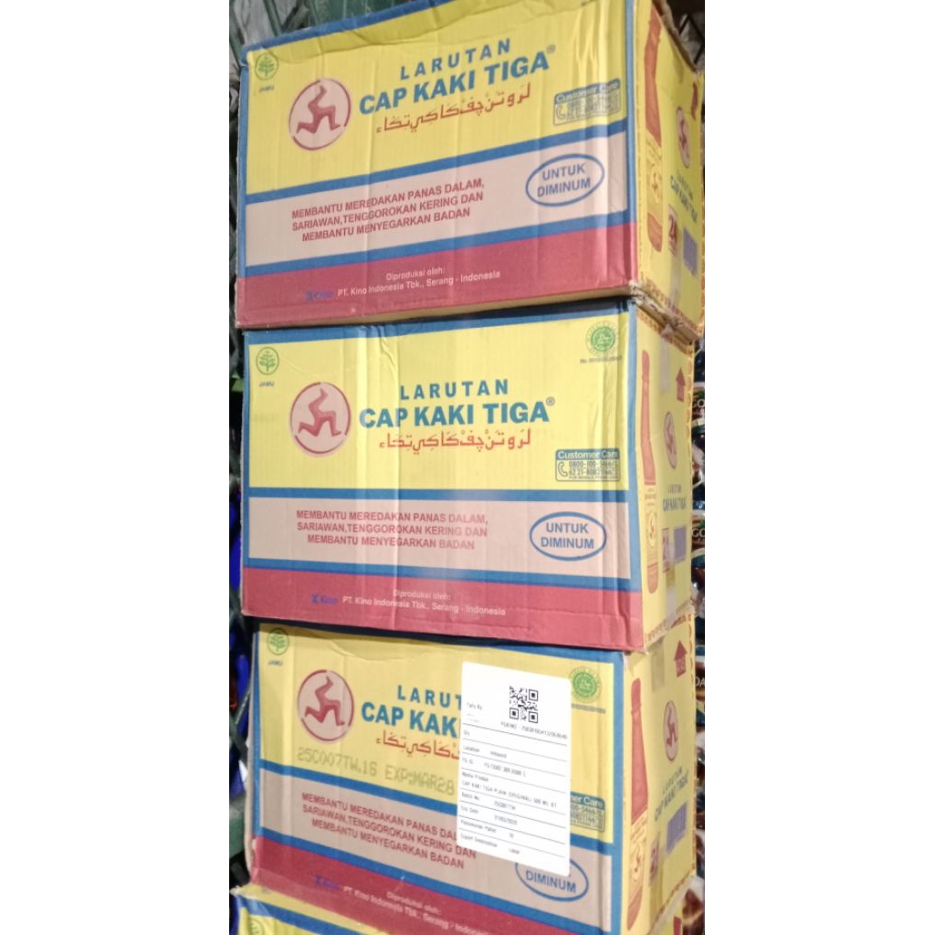

Larutan cap kaki 3 botol besar 500 ml isi 24