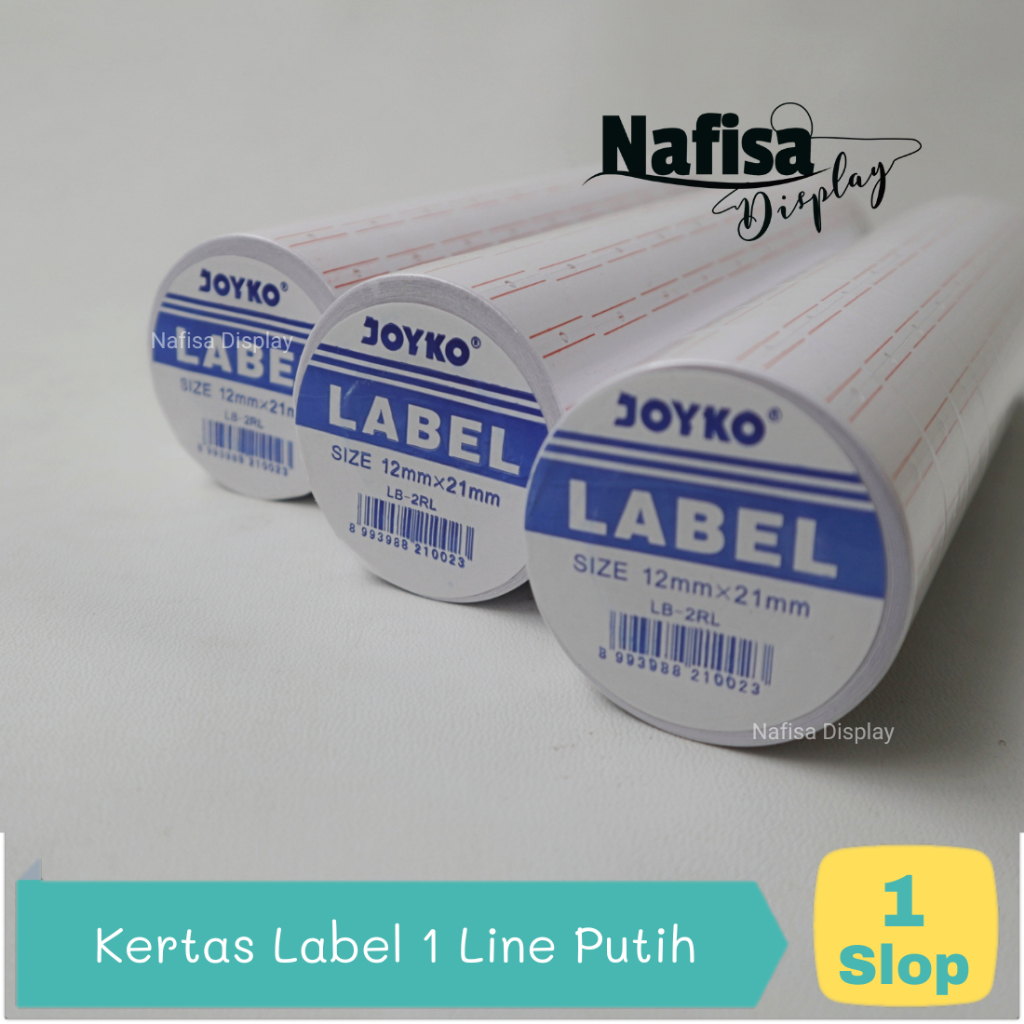 

Joyko Kertas Label Putih 1 Line Refill Isi Ulang Labeller 1 Baris Nafisa Display [JKL1]