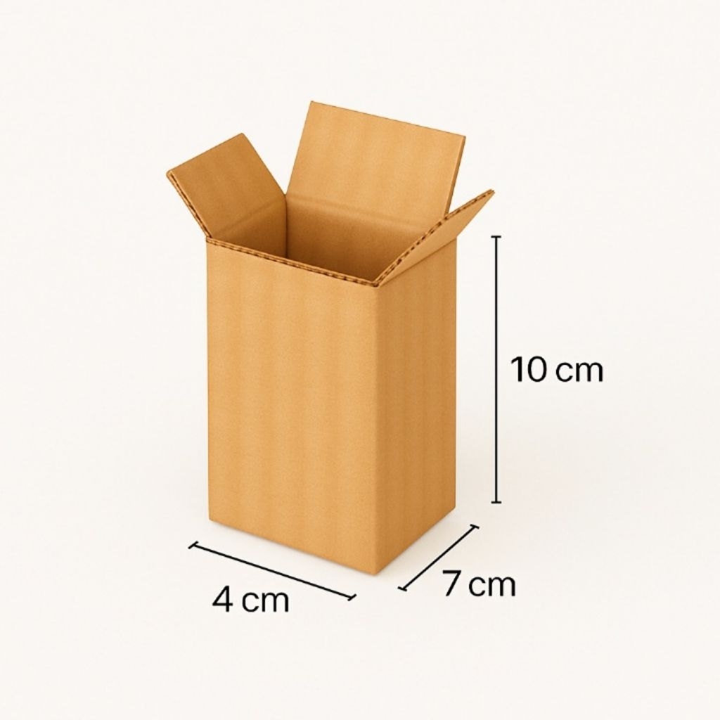 

Kardus Packing Ukuran 4x7x10cm polos luar dalam