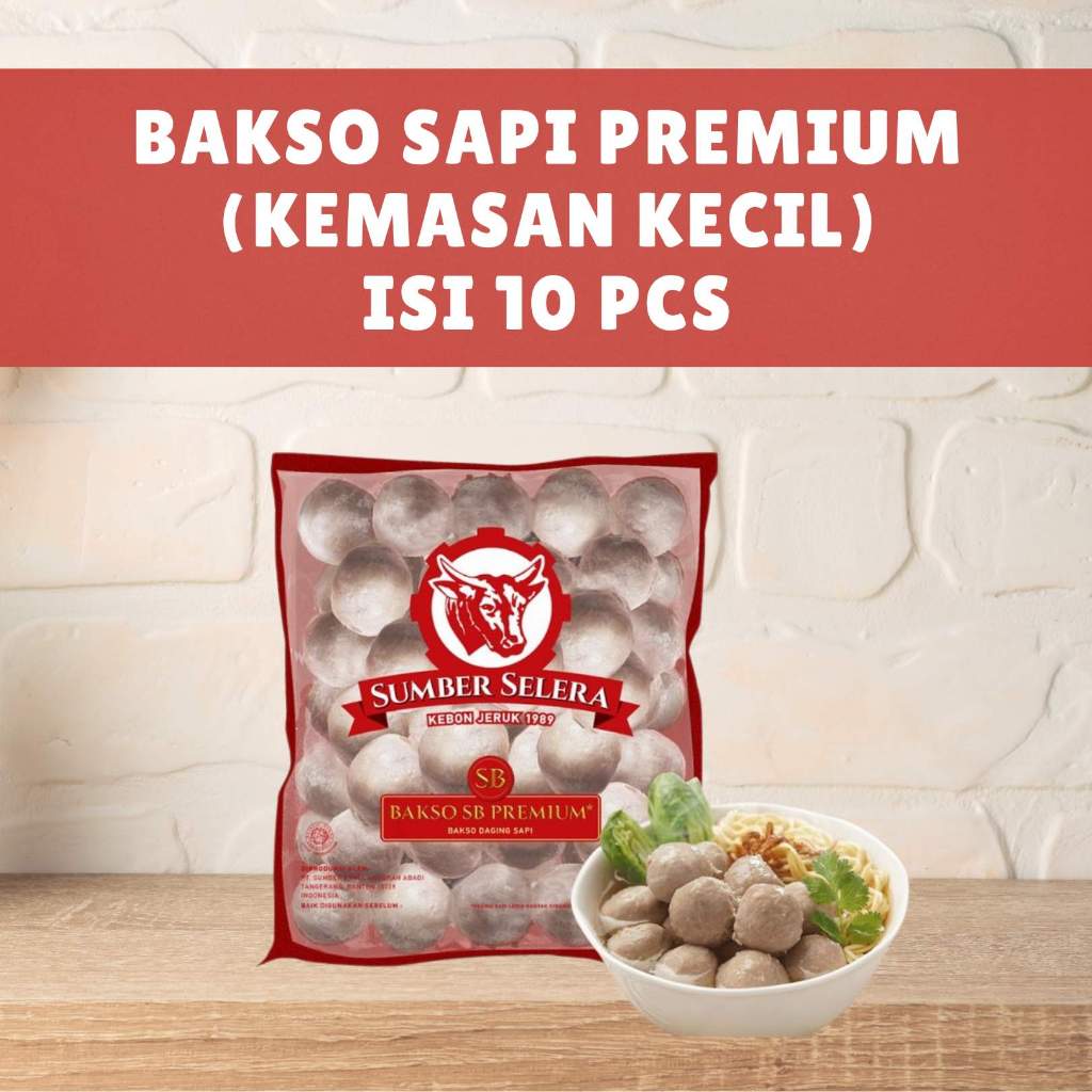 

Bakso Sapi Premium Isi 10 PCS - Bakso Sumber Selera 130 Gram