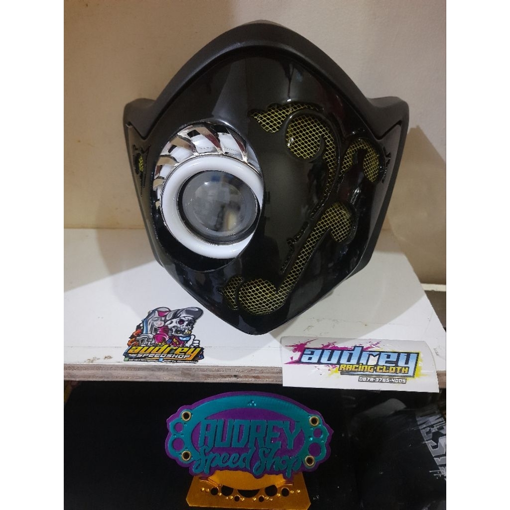 reflektor lampu depan VIXION OLD custom plus proji