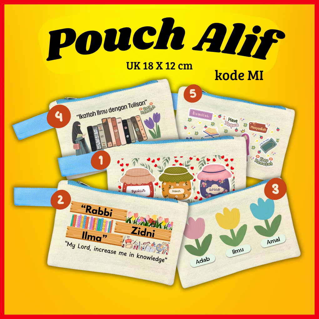 

Tempat Pensil Bahan Belacu Tema Menuntut Ilmu