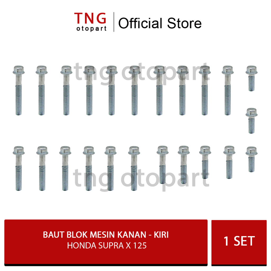 Baut Blok Mesin Honda Supra X 125   / Baut Blok Mesin Kanan Kiri Honda Supra X 125